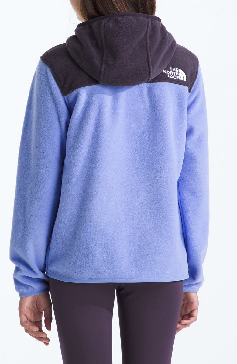 The North Face Kids' Glacier Polar Fleece Zip-Up Hoodie, Alternate, color, Periwinkle Glow/ Endless Dusk