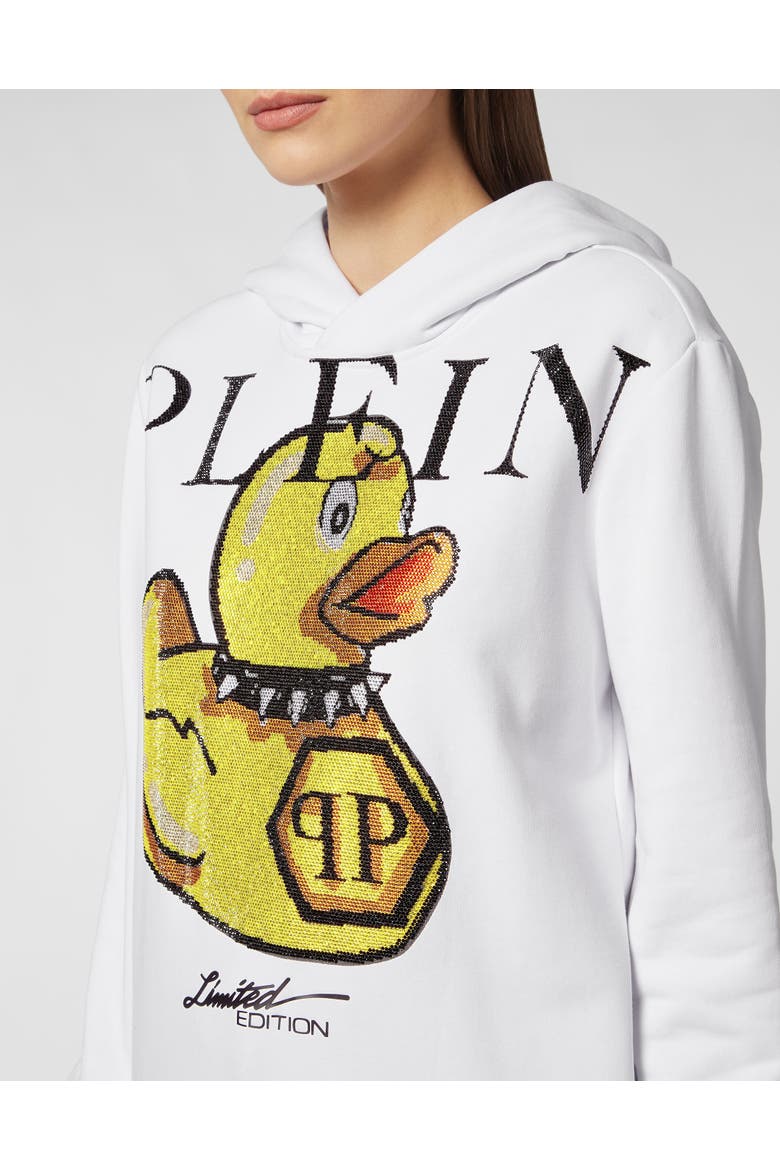 Hooded Sweatshirt Duck Women, Alternate, color, white