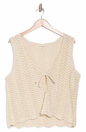 Open Stitch Tie Vest