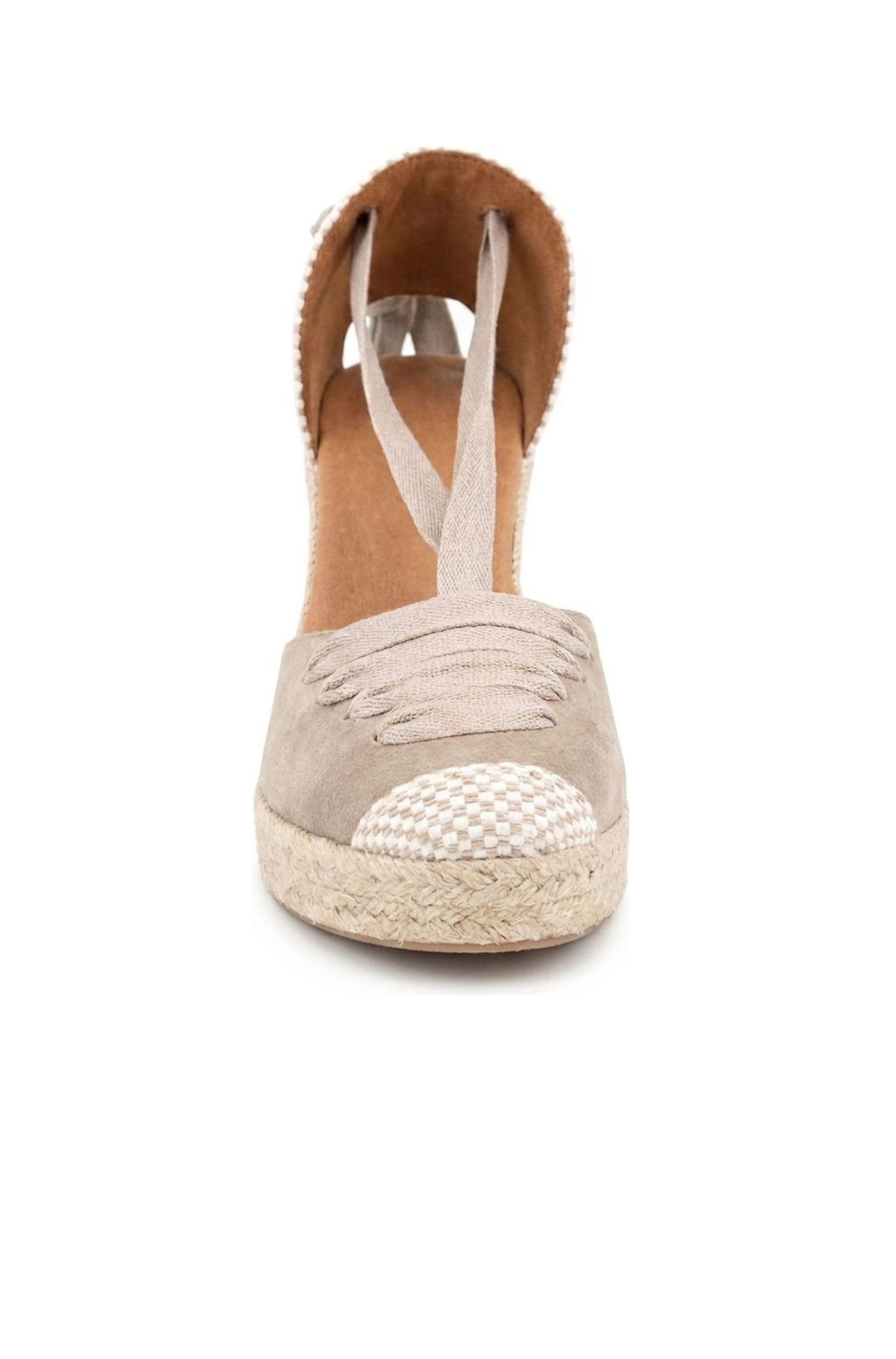 Jimena High Laces Espadrille Sandal, Alternate, color, Brown