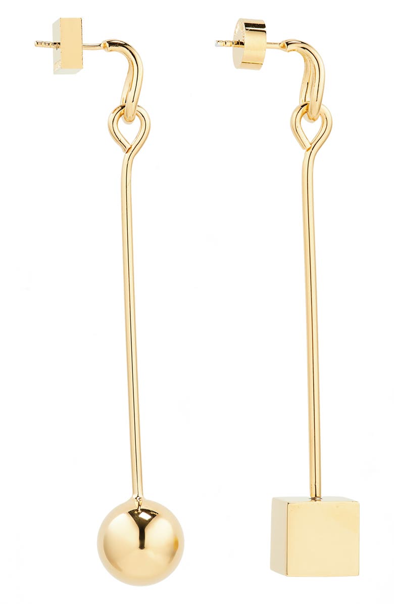 Jacquemus Les Boucles Nodo Mismatched Drop Earrings, Alternate, color,