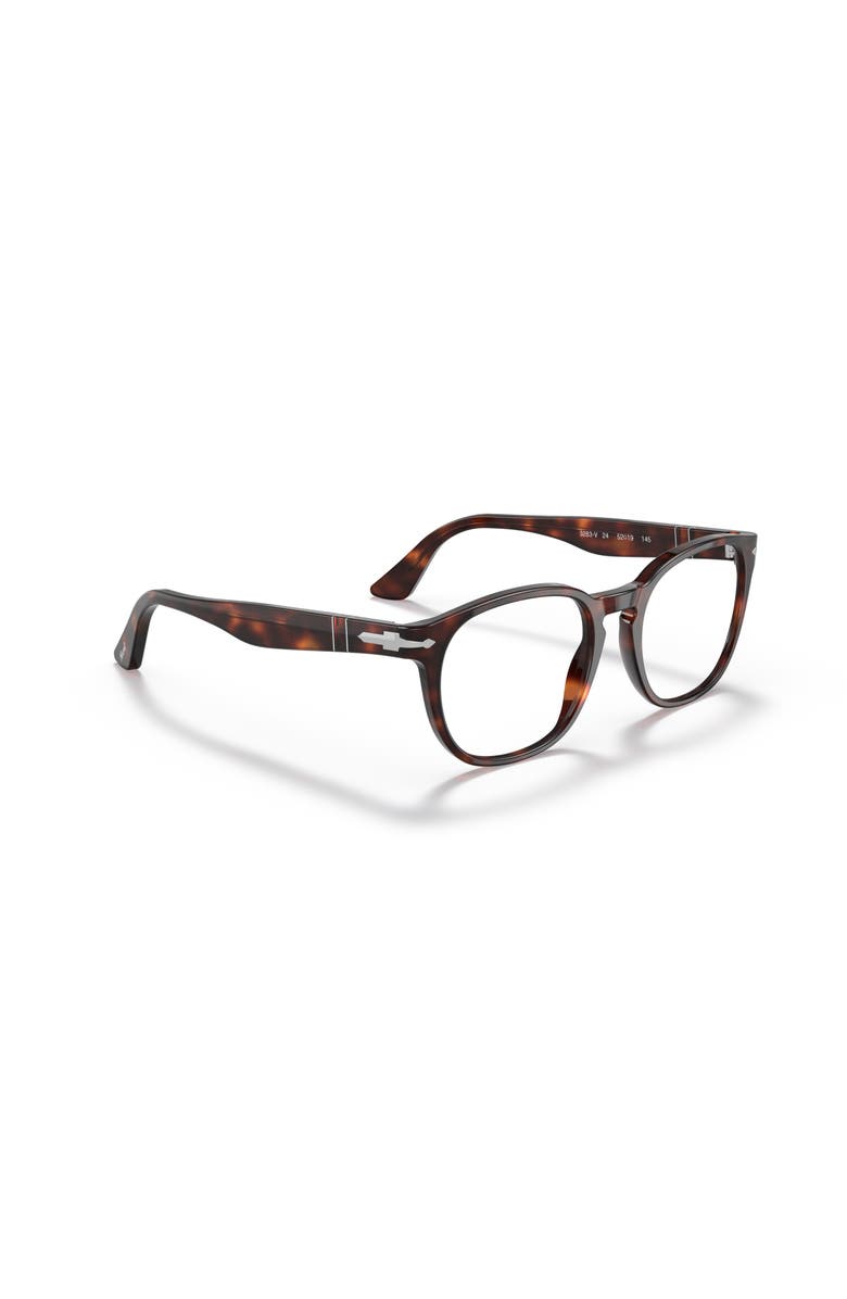 Persol 52mm Round optical glasses, Alternate, color, Tortoise