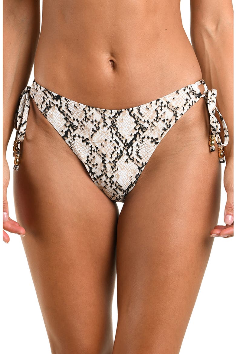 Island Serpent Side Tie Bikini Bottoms, Main, color, BEIGE MULTI