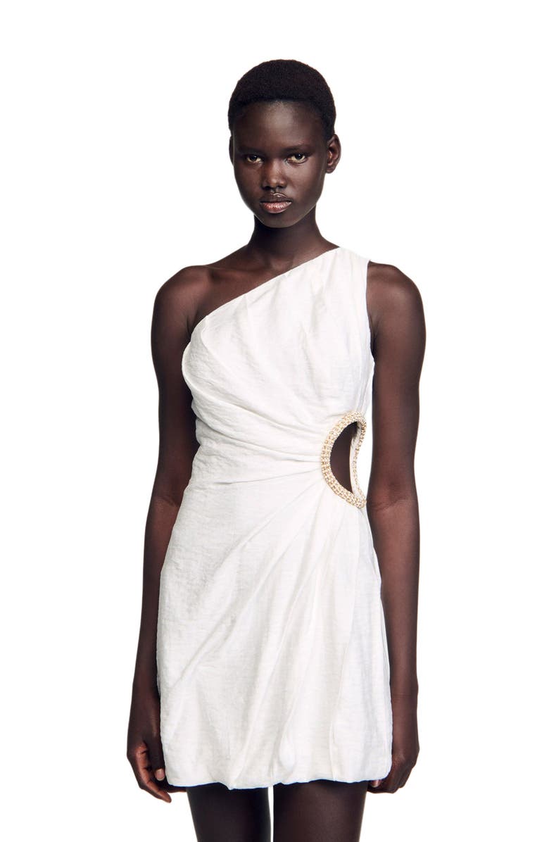 SANDRO Short asymmetrical dress, Alternate, color, 