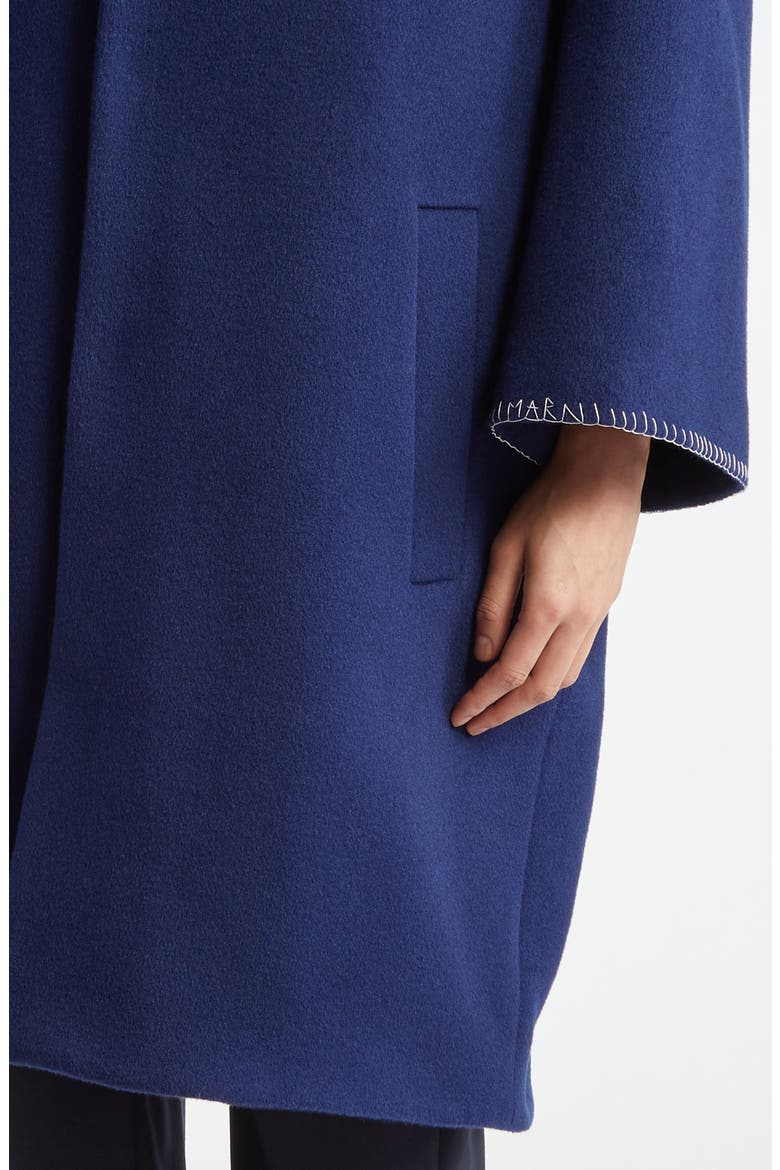 Oversize Wool & Mohair Coat, Alternate, color, LIGHT NAVY