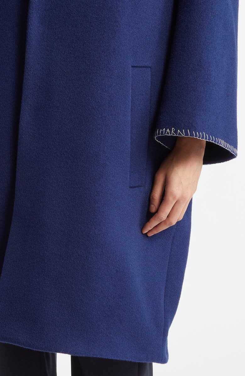 Marni Oversize Wool & Mohair Coat, Alternate, color,