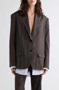 Acne Studios Julago Plaid Wool Blend Blazer