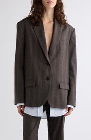 Acne Studios Julago Plaid Wool Blend Blazer