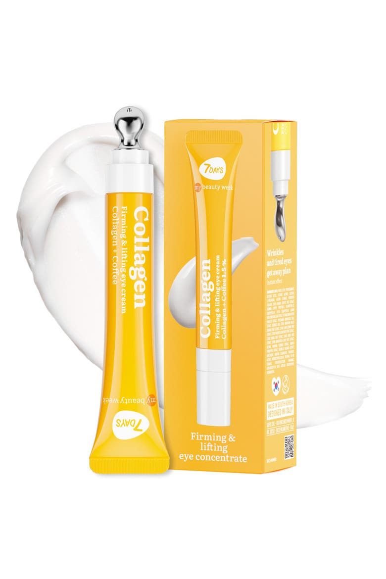 Eye Cream with Collagen for Firming and Lifting effect with Cooling Metal Applicator, Main, color, white