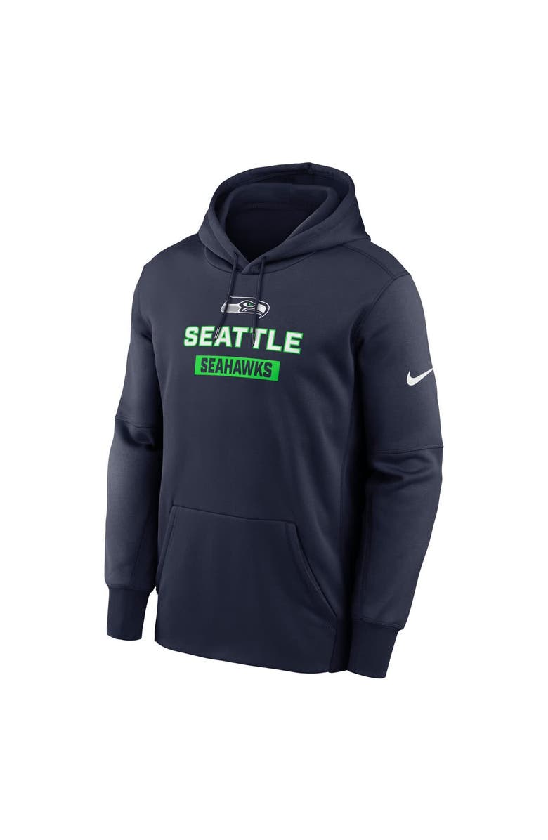 Nike Men's Nike College Navy Seattle Seahawks Toss Sweep Performance Pullover Hoodie, Alternate, color, College Navy