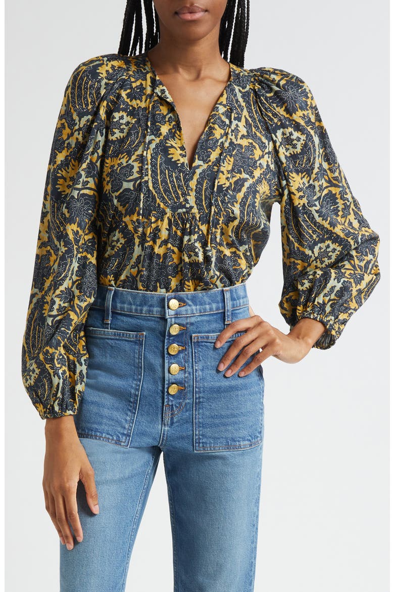 Brea Floral Top, Main, color, LUNA