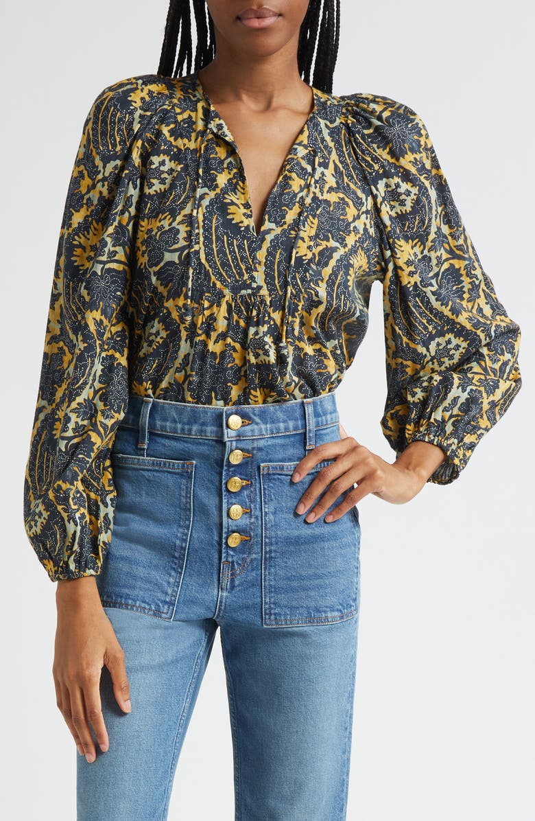 Ulla Johnson Brea Floral Top, Main, color, Luna