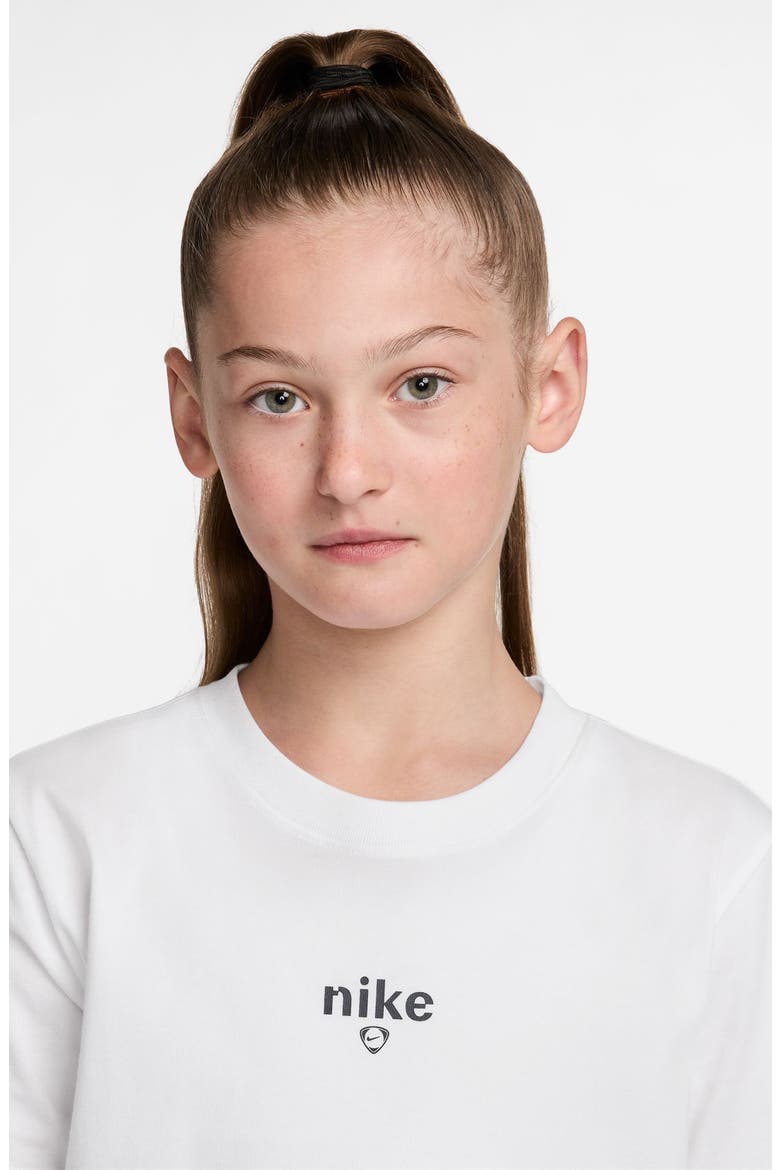 Kids' Sportswear Winged Victory Cotton Graphic T-Shirt, Alternate, color, WHITE