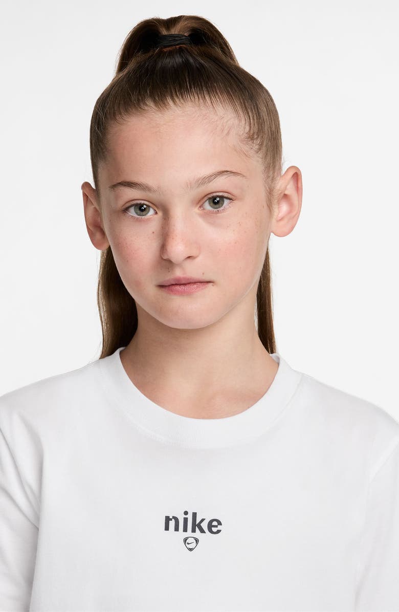 Nike Kids' Sportswear Winged Victory Cotton Graphic T-Shirt, Alternate, color, White