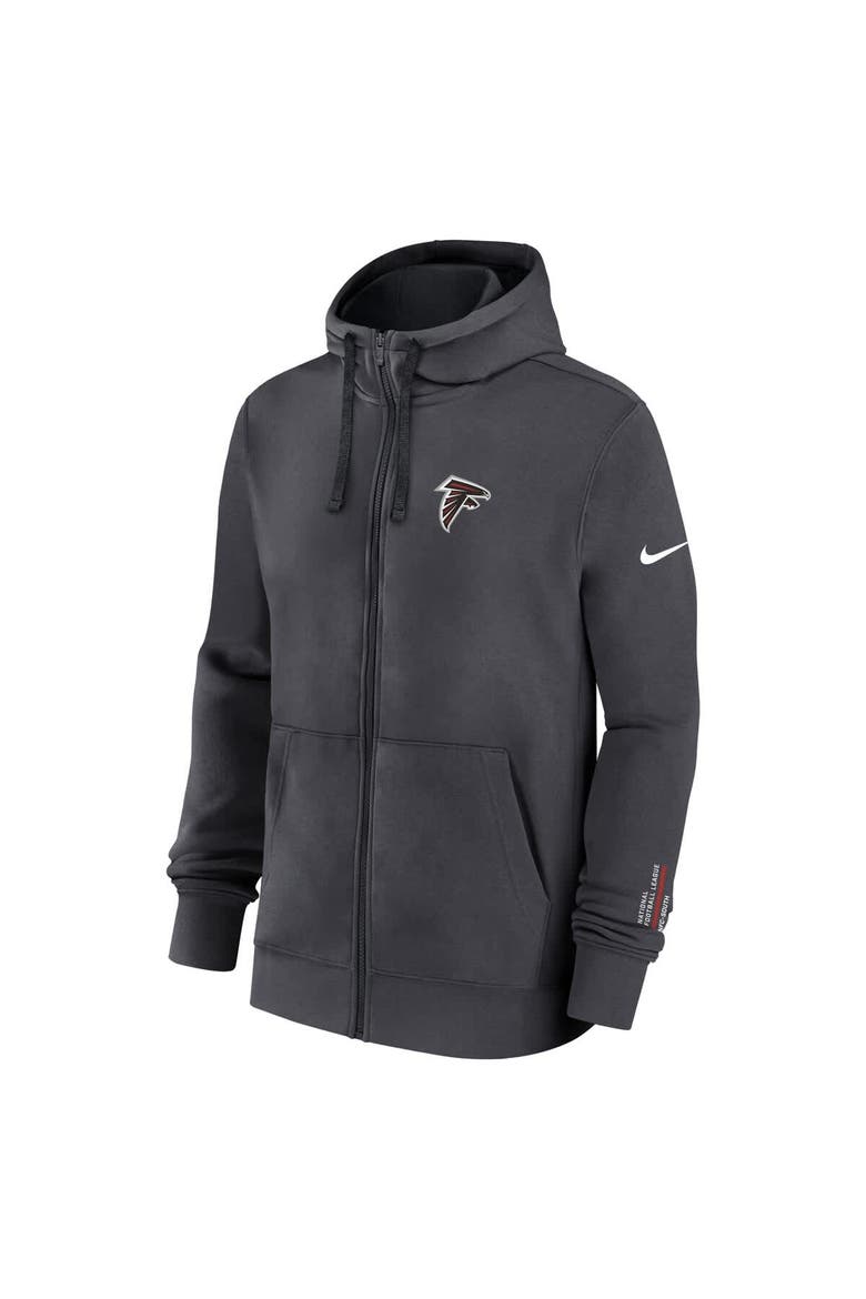 Men's Nike Anthracite Atlanta Falcons Primetime Club Full-Zip Hoodie, Alternate, color, Anthracite