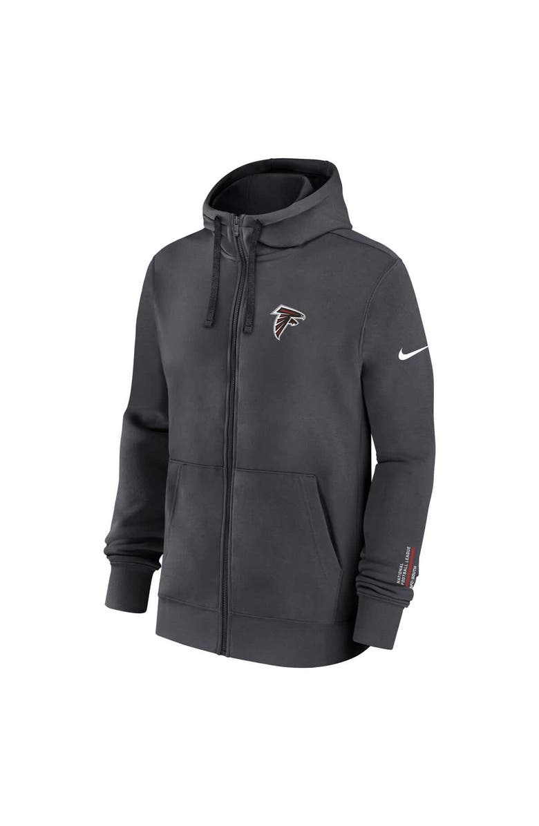 Nike Men's Nike Anthracite Atlanta Falcons Primetime Club Full-Zip Hoodie, Alternate, color, Anthracite
