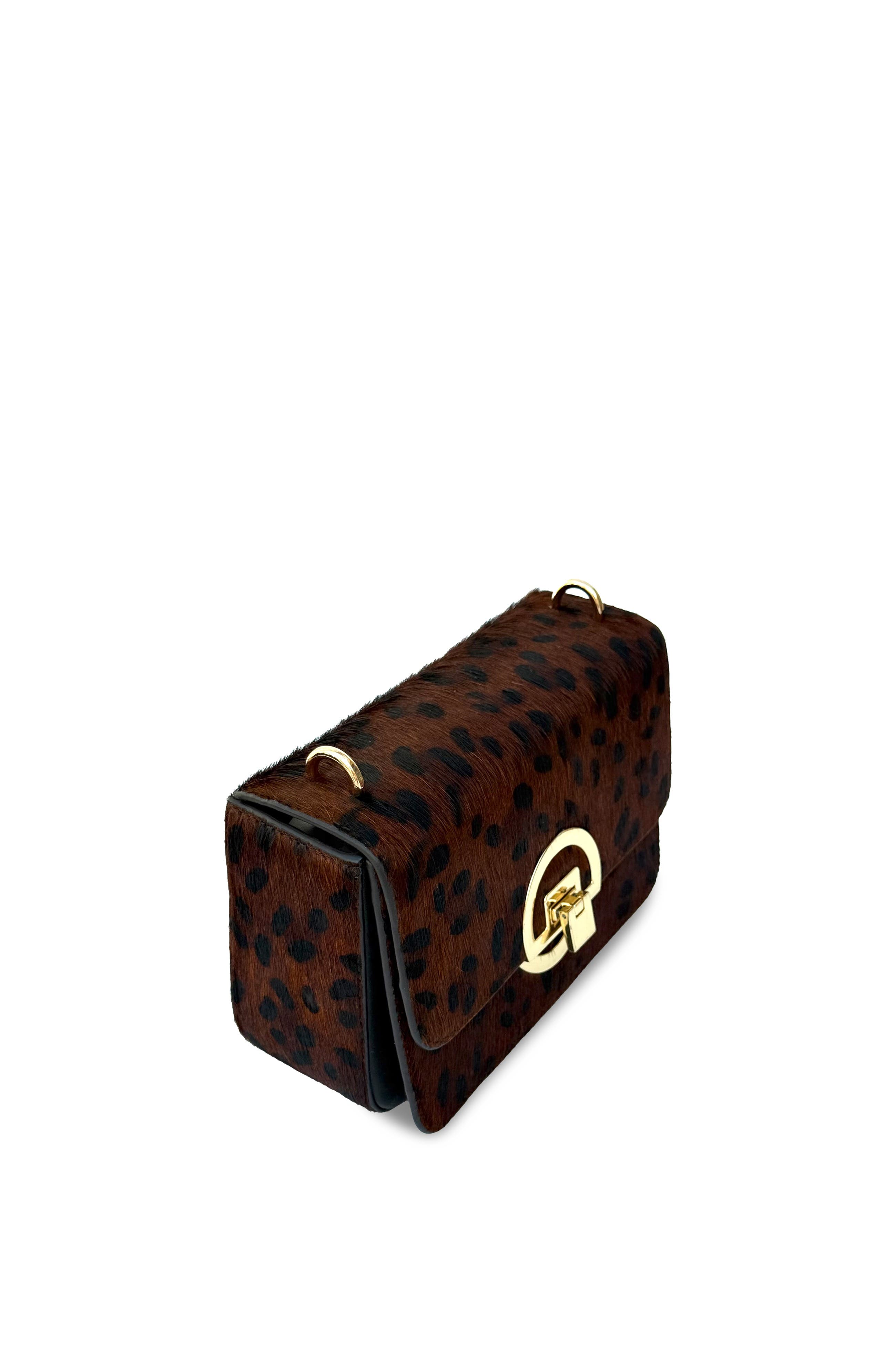 The Tilly Hair-On Leather Bag, Alternate, color, Dark Leopard
