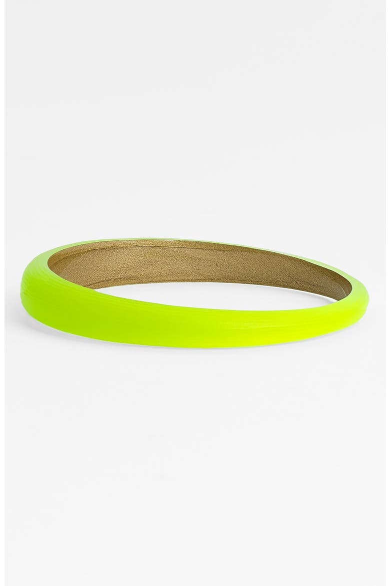 'Lucite®' Skinny Tapered Bangle (Nordstrom Exclusive), Main, color, NEON YELLOW