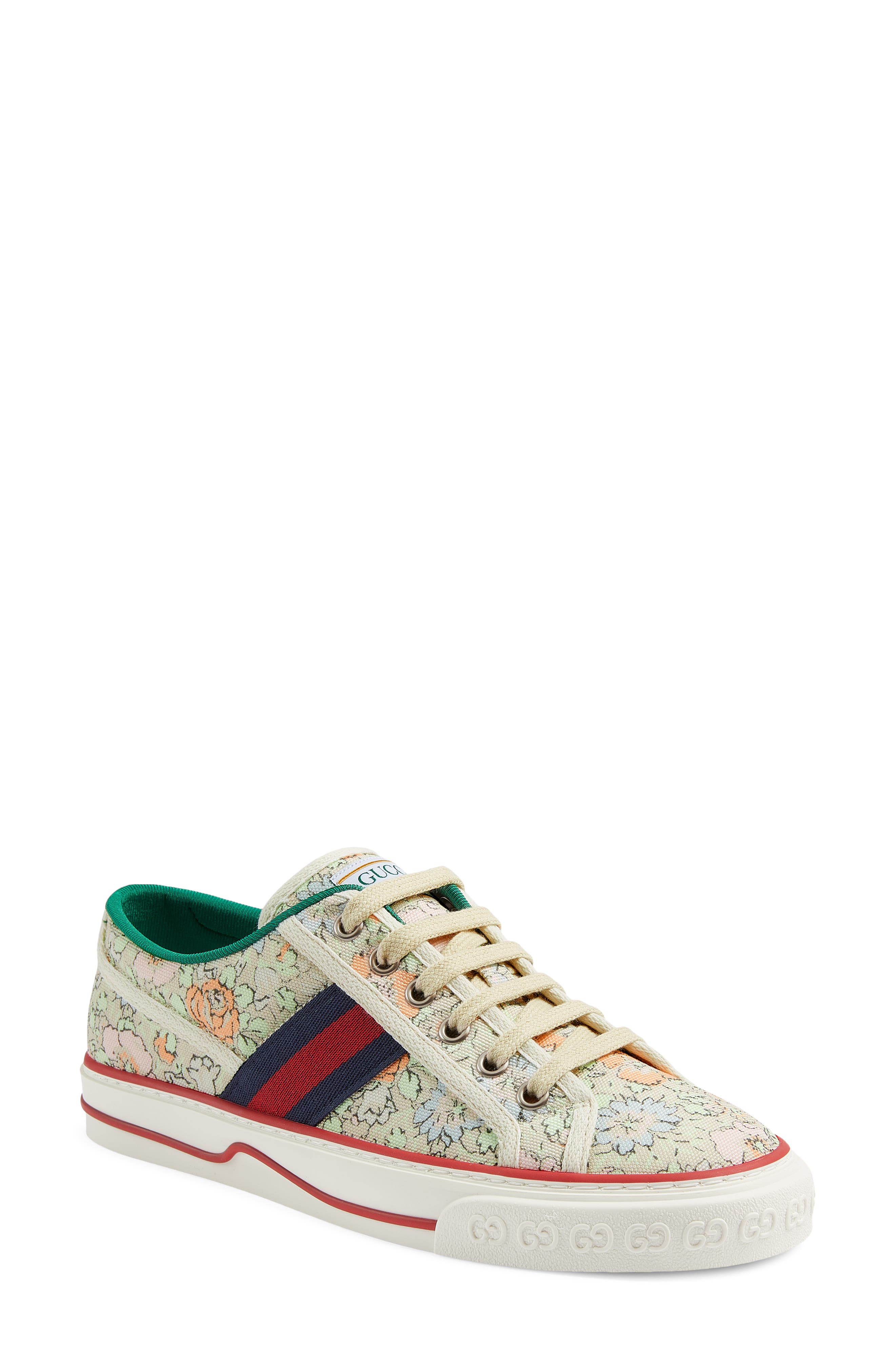 Gucci x Liberty London Tennis 1977 Floral Low Top Sneaker, Main, color, 