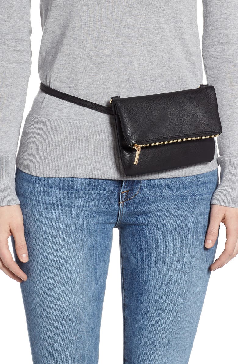 Sole Society Cassie Faux Leather Belt Bag, Alternate, color,