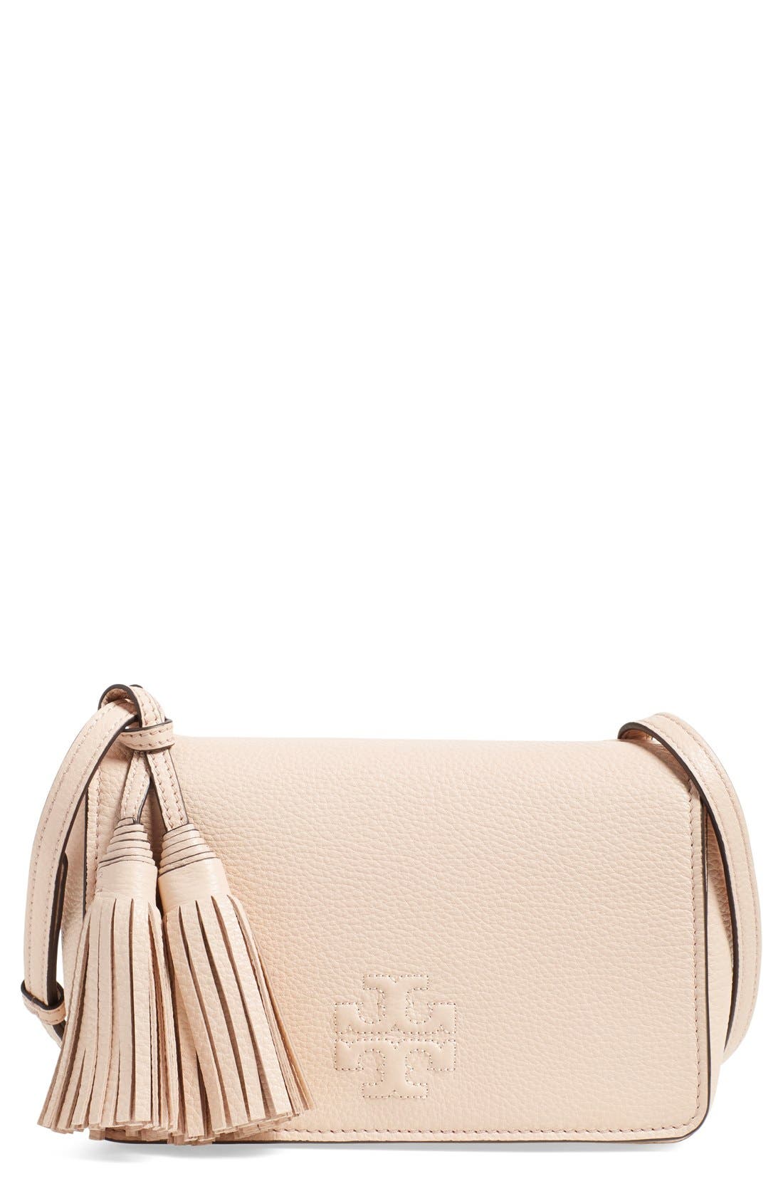 'Mini Thea' Crossbody Bag, Main, color, PALE APRICOT