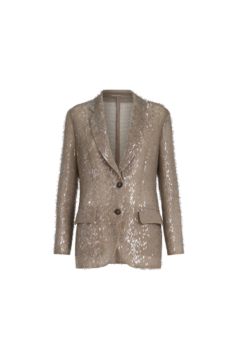 Brunello Cucinelli Dazzling Embroidery blazer, Main, color, Rope