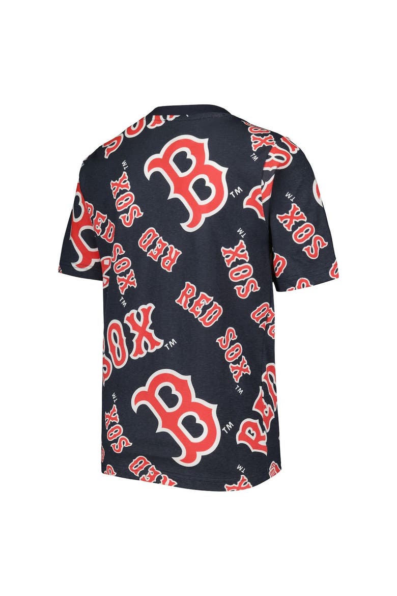 Youth Stitches Navy Boston Red Sox Allover Team T-Shirt, Alternate, color, Navy