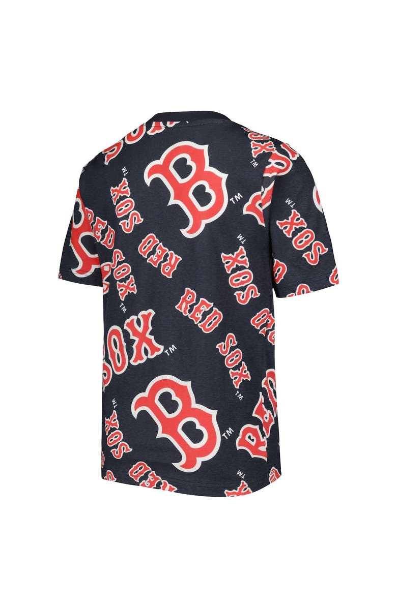 STITCHES Youth Stitches Navy Boston Red Sox Allover Team T-Shirt, Alternate, color, Navy