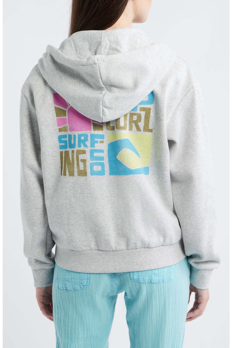 Catalina Island Front Zip Cotton Hoodie, Alternate, color, GREY MARLE