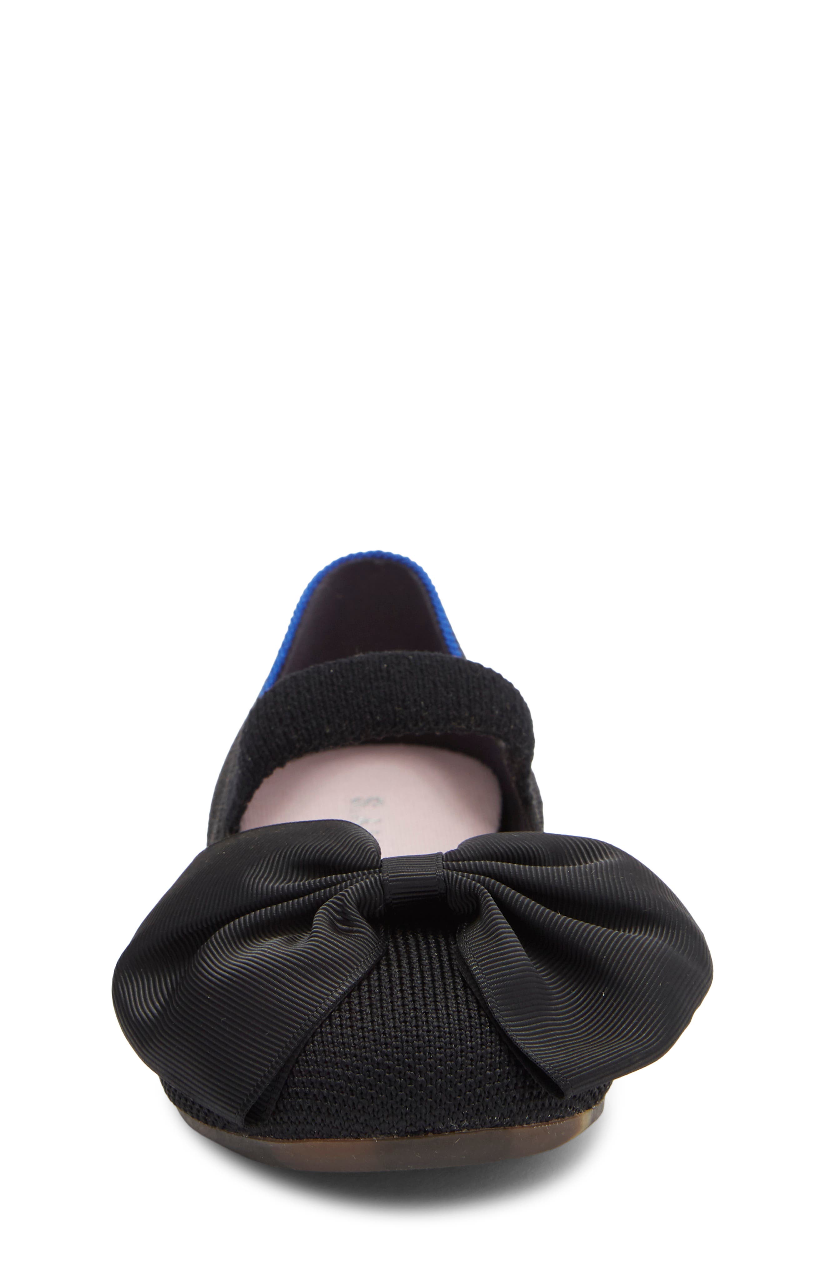 Rothy's Kids' The Big Bow Mary Jane Flat, Alternate, color, Black