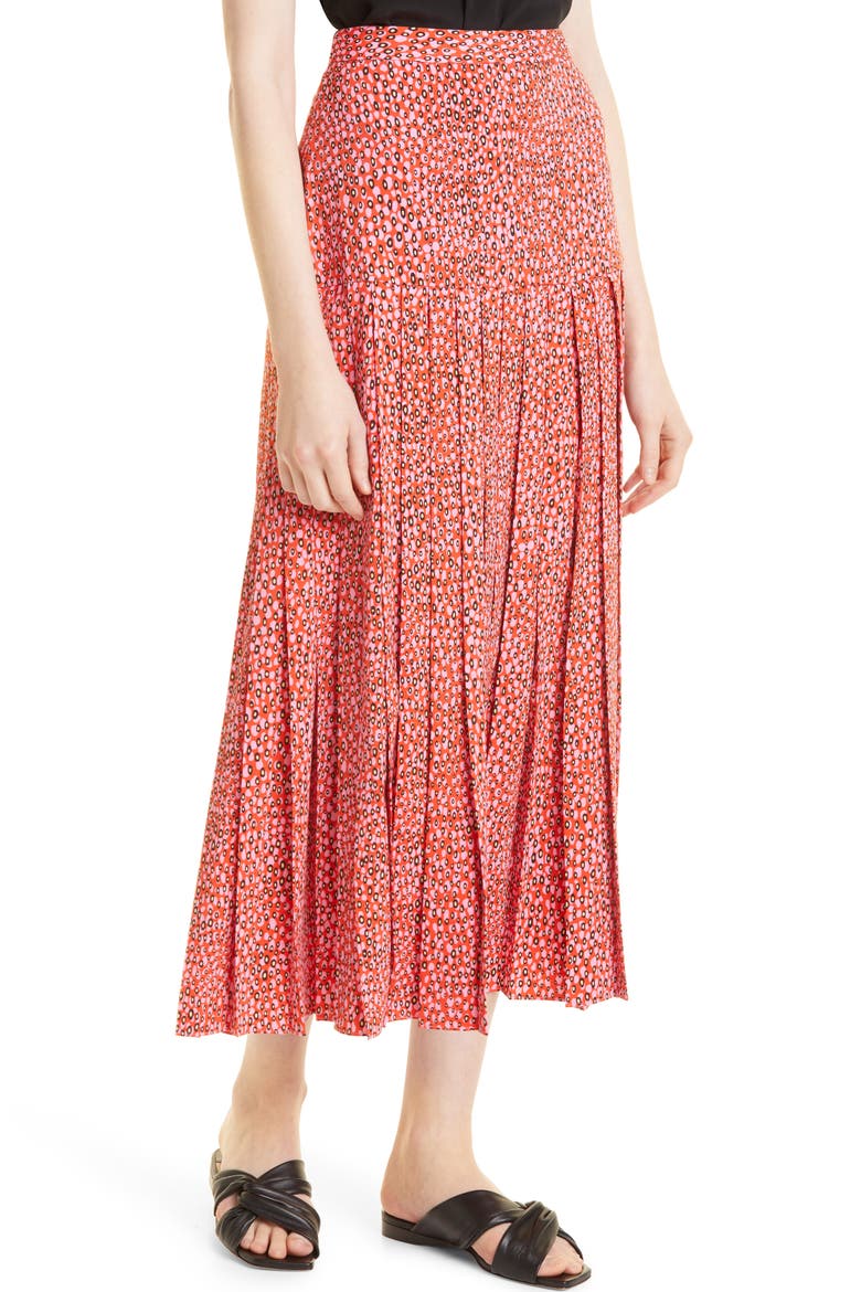 Zandi Print Skirt, Alternate, color, BRIGHT PINK