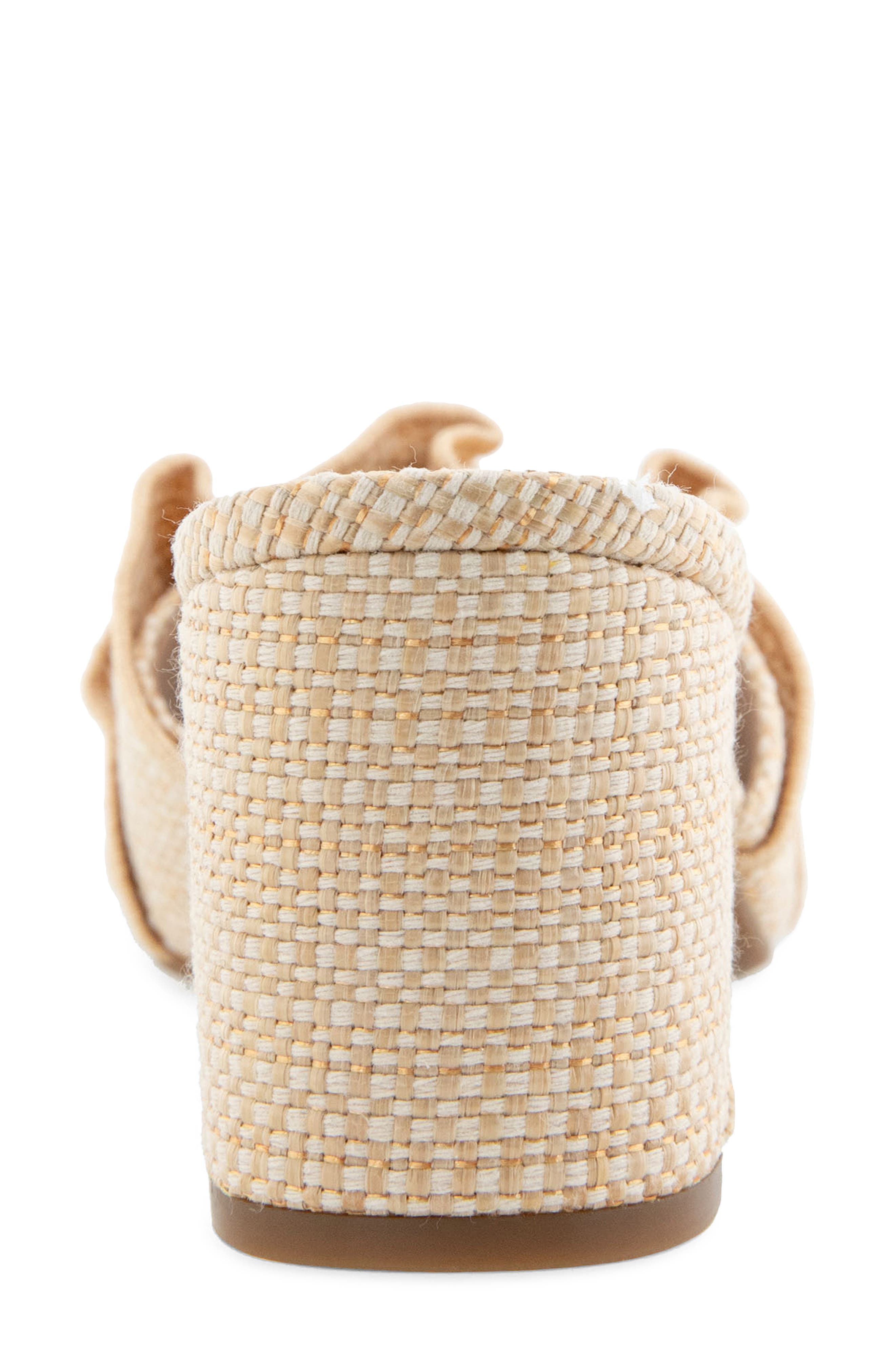 Aerosoles Gabrielle Ruffe Slide Sandal, Alternate, color, Natural Raffia