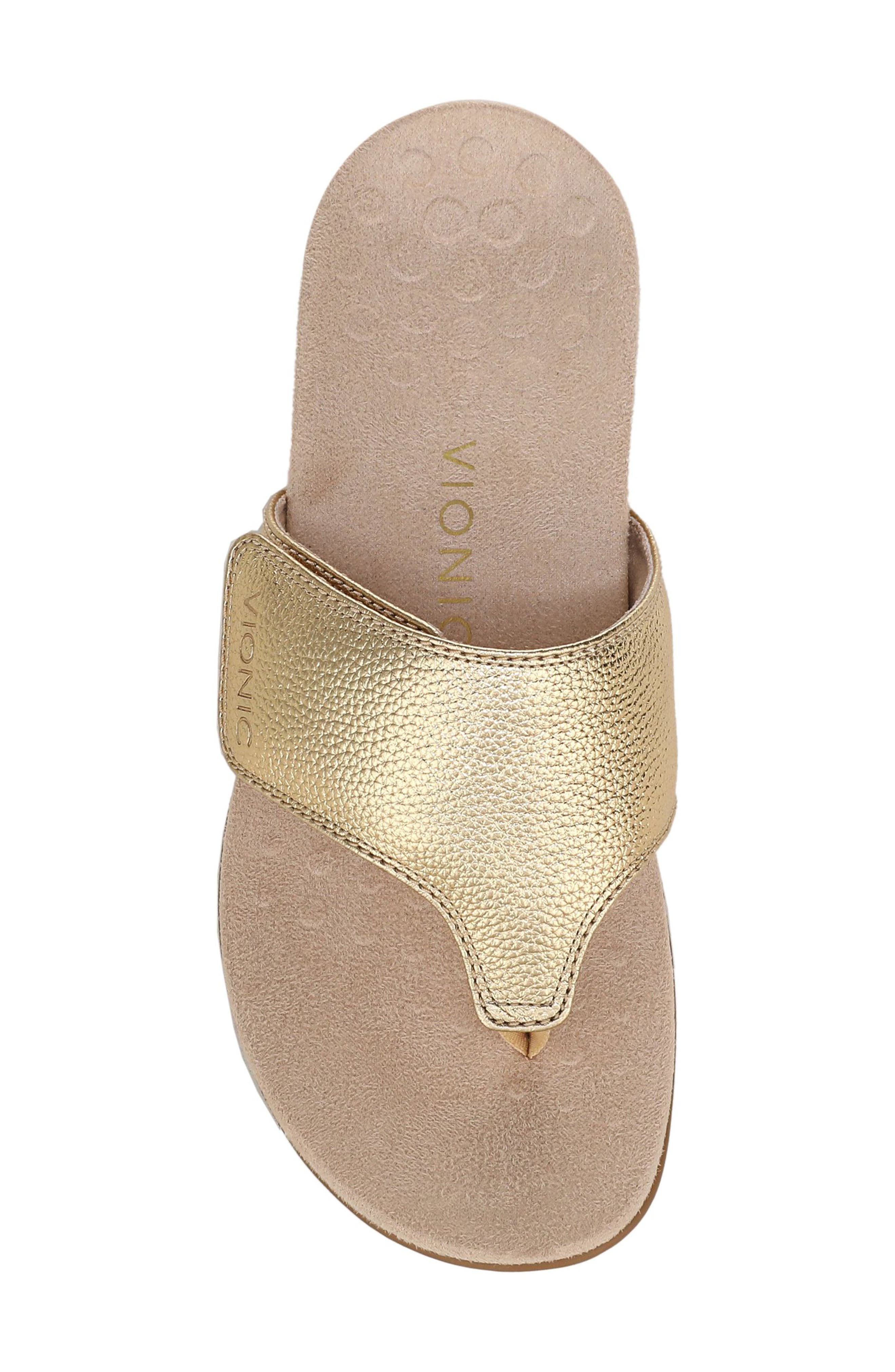 Vionic Renee Sandal, Alternate, color, Gold Metallic Leather