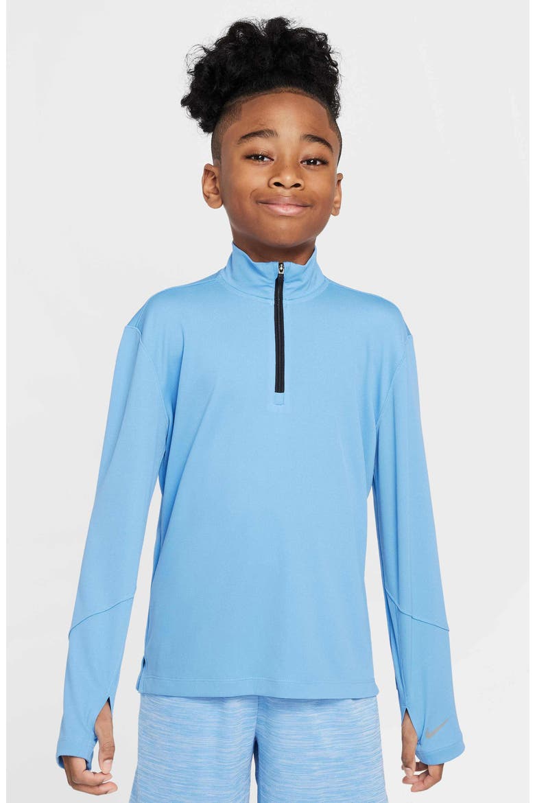Kids' DRI-Fit UV Quarter Zip Pullover, Main, color, BLUE BEYOND