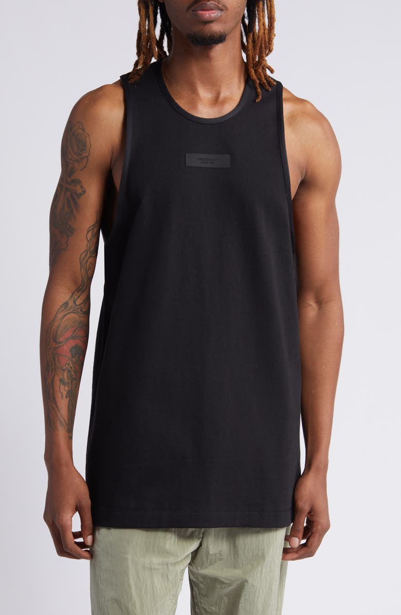 Fear of God Essentials Essentials Cotton Tank, Main, color, Black