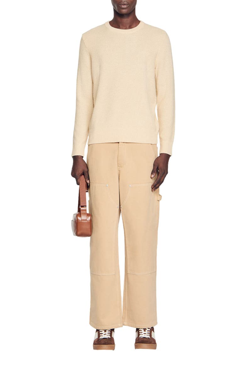 SANDRO Wool sweater, Alternate, color, Off White / Mastic