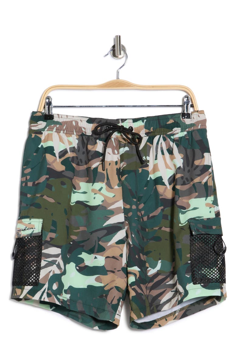 Champion Mesh Pocket Swim Trunks, Main, color, Green Multi