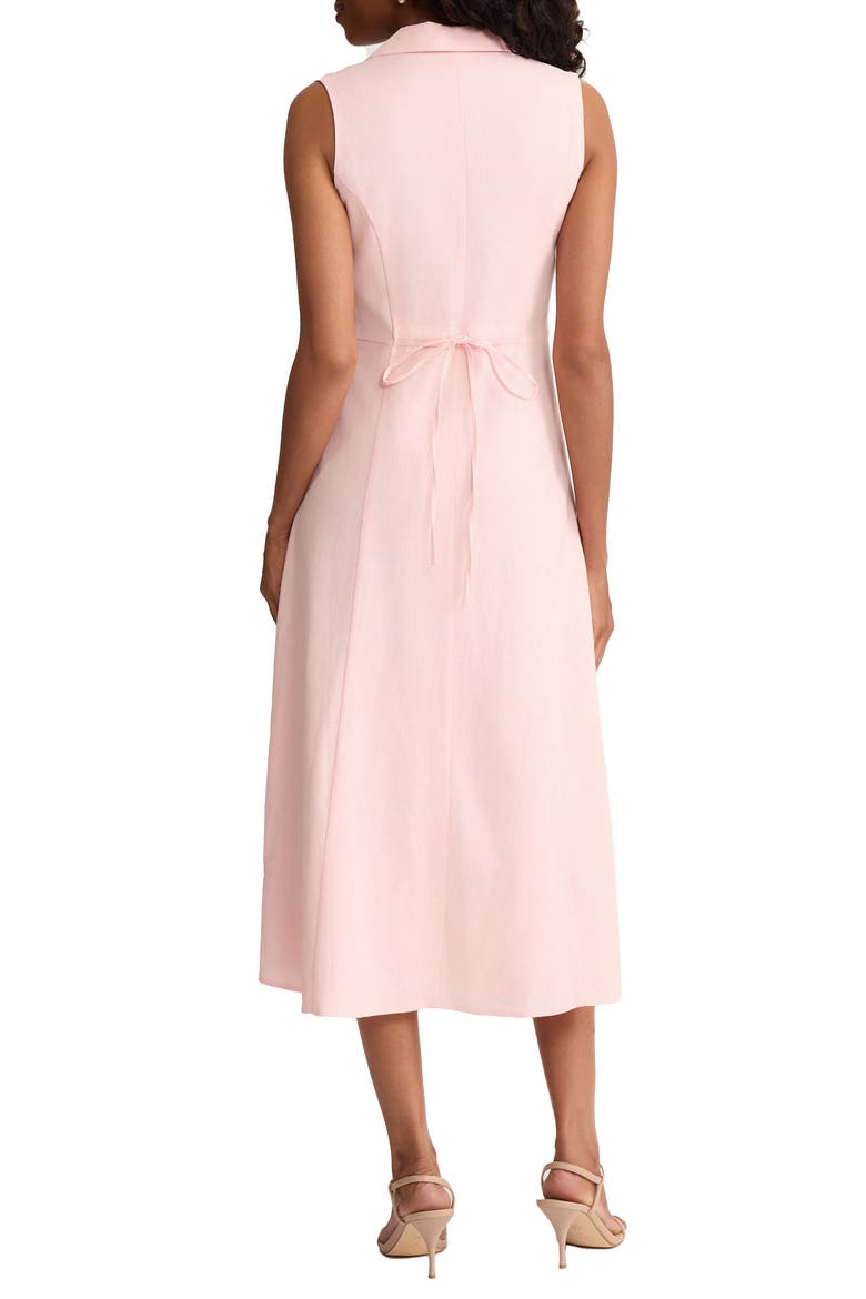Sleeveless Linen Blend Midi Dress, Alternate, color, PETAL PINK