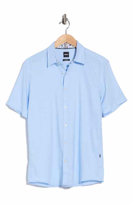 C-Roan Slim Fit Linen Blend Button-Up Shirt