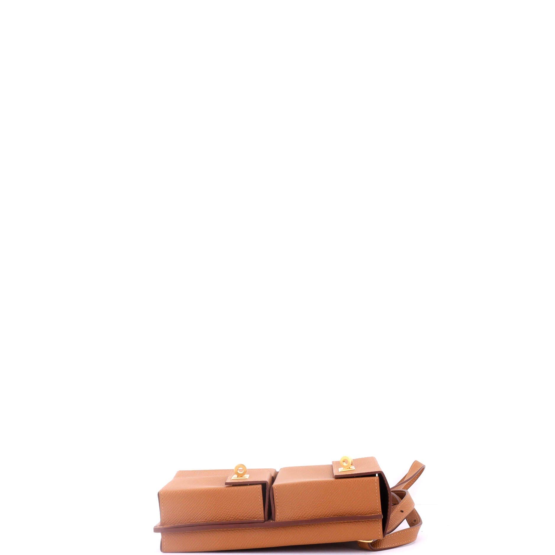 Pre-Owned Hermes Kelly Multi Pocket To Go Pouch Epsom, Alternate, color, Gold