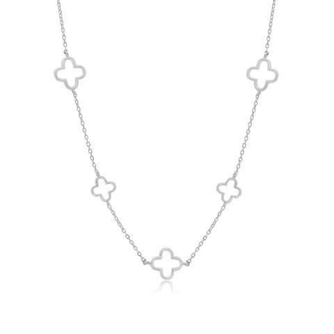 Alternating Open Clover Necklace