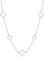 The Lovery Fine Jewelry Alternating Open Clover Necklace