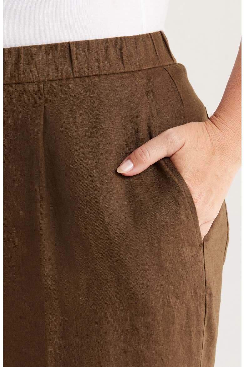 Organic Linen Shorts, Alternate, color, BRANCH
