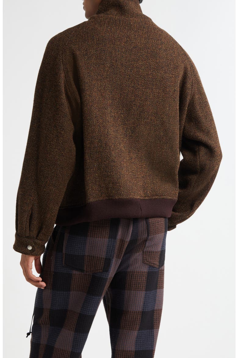 Wool Blend Flight Jacket, Alternate, color, BROWN