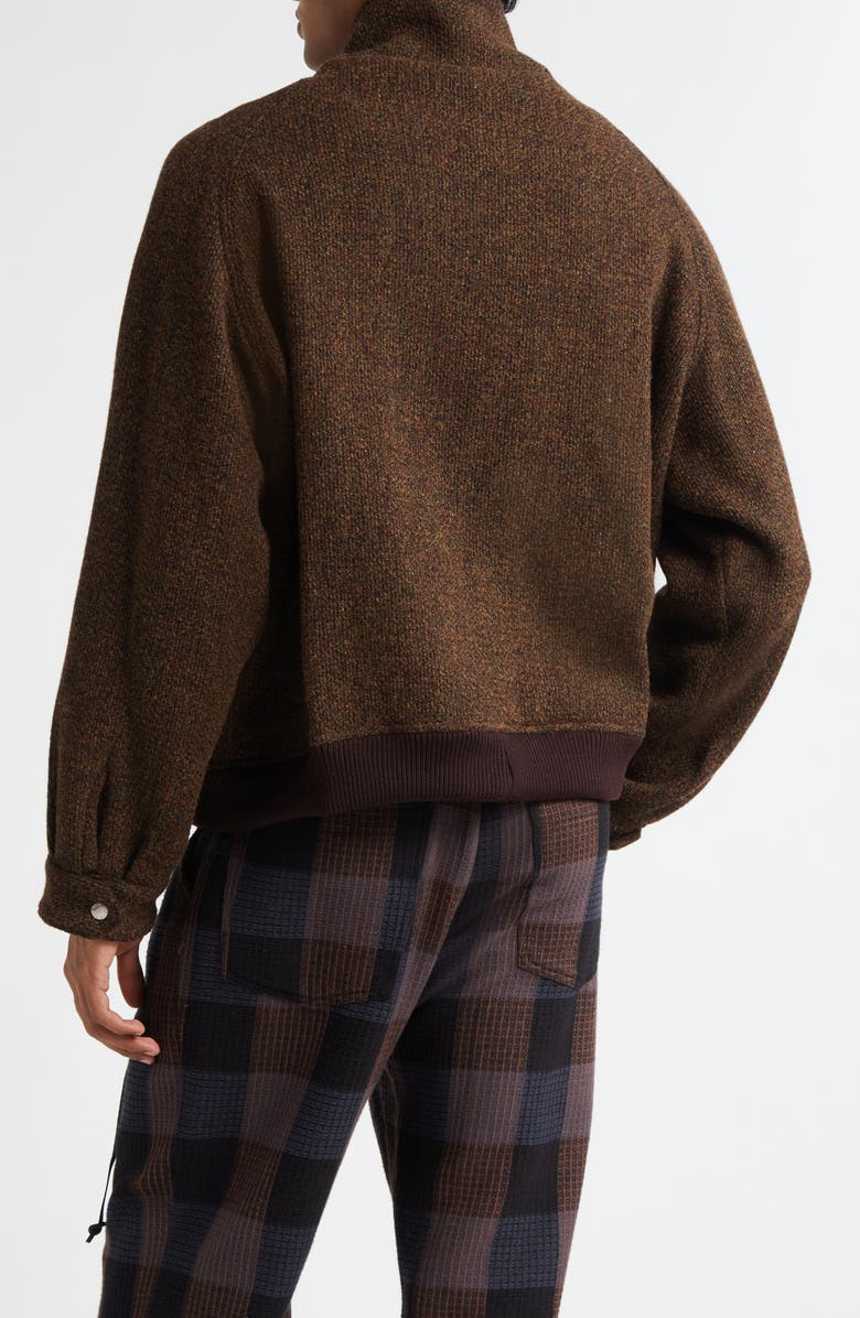 SONG FOR THE MUTE Wool Blend Flight Jacket, Alternate, color, Brown