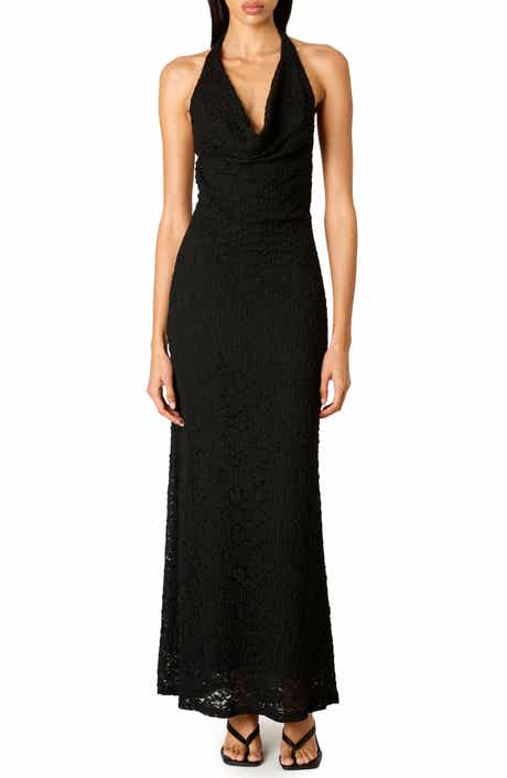 Nia Thalia Lace Halter Maxi Dress