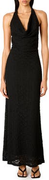 Nia Thalia Lace Halter Maxi Dress