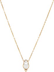 LITO Chiara Mother-of-Pearl Scarab Pendant Necklace