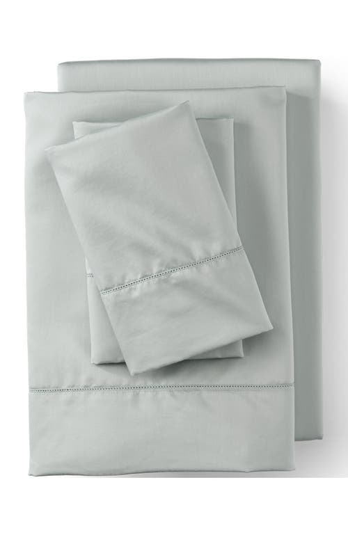 Lands' End 700 Thread Count Luxe Sateen Egyptian Cotton No Iron Bed Sheet Set In Light Fog