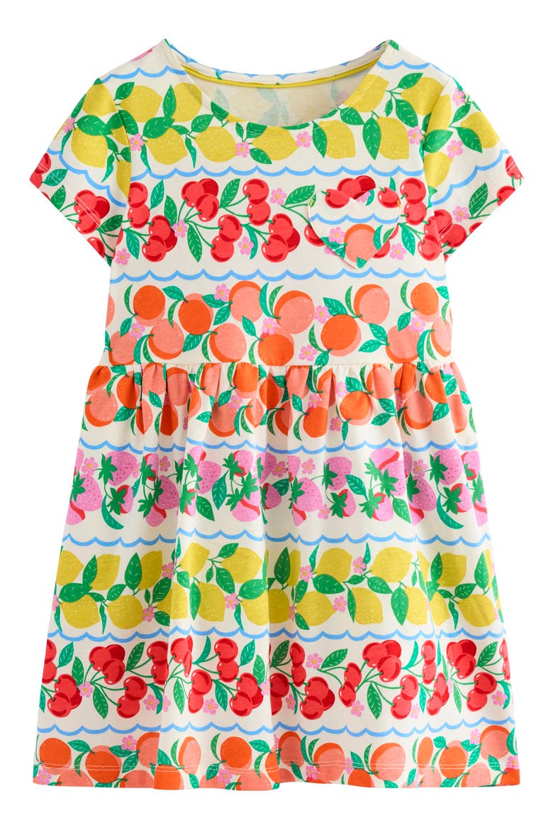Mini Boden Kids' Fun Heart Pocket Jersey Dress